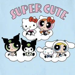 Little & Big Kid Girls Crew Neck Short Sleeve Regular Fit Hello Kitty Powerpuff Girls Graphic T-Shirt