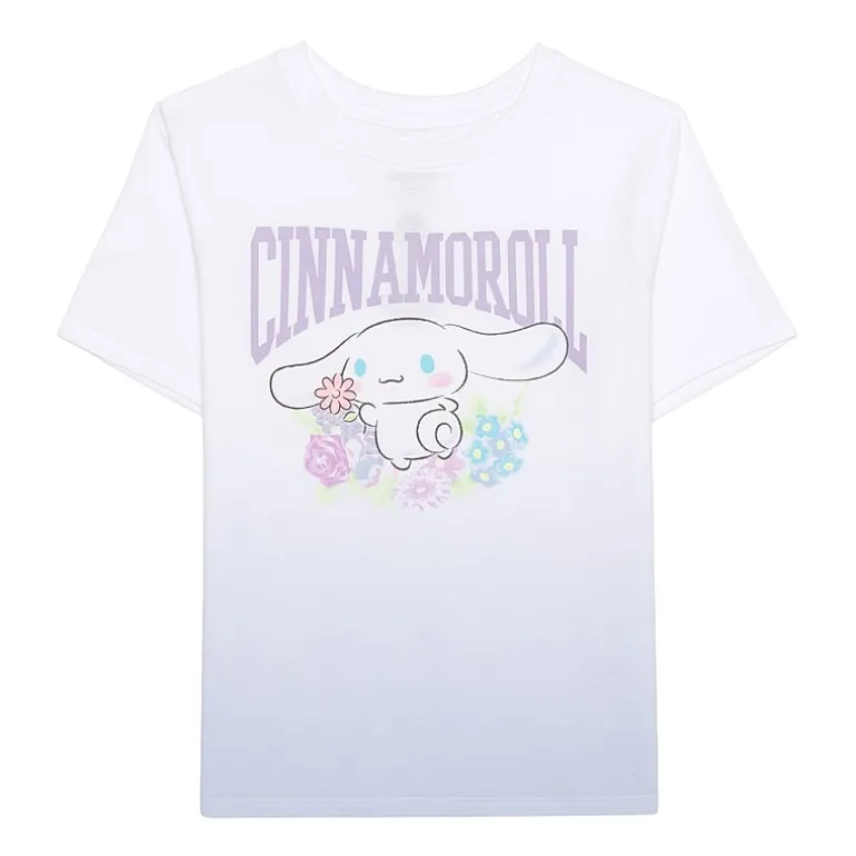 Little & Big Kid Girls Crew Neck Short Sleeve Regular Fit Cinnamoroll Graphic T-Shirt