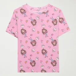 Little & Big Kid Girls Crew Neck Short Sleeve Regular Fit Gabby's Dollhouse Graphic T-Shirt