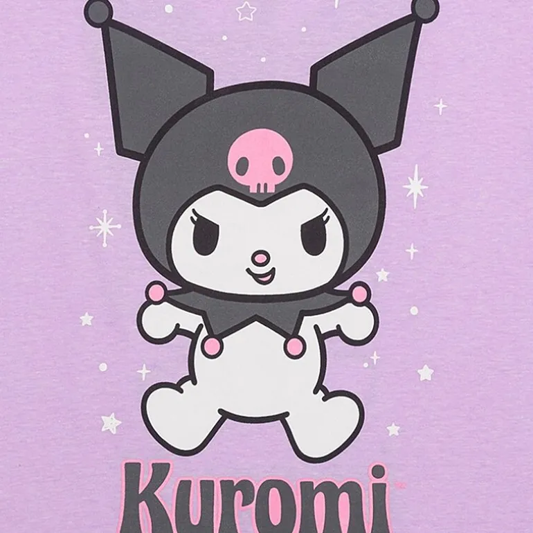 Little & Big Kid Girls Crew Neck Short Sleeve Regular Fit Kuromi Graphic T-Shirt