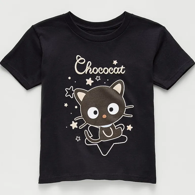 Little & Big Kid Girls Crew Neck Short Sleeve Regular Fit Hello Kitty Graphic T-Shirt