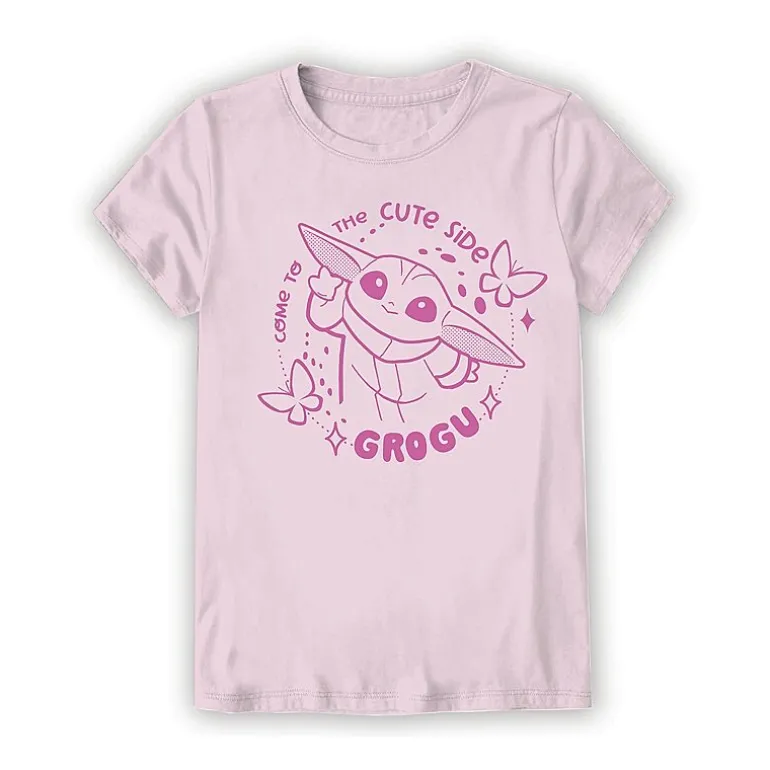 Little & Big Kid Girls Crew Neck Short Sleeve Regular Fit Star Wars Graphic T-Shirt