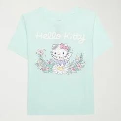 Little & Big Kid Girls Crew Neck Short Sleeve Regular Fit Hello Kitty Graphic T-Shirt