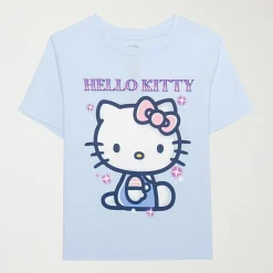 Little & Big Kid Girls Crew Neck Short Sleeve Regular Fit Hello Kitty Graphic T-Shirt
