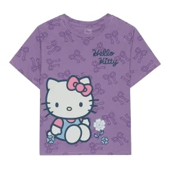 Little & Big Kid Girls Crew Neck Short Sleeve Regular Fit Hello Kitty Graphic T-Shirt