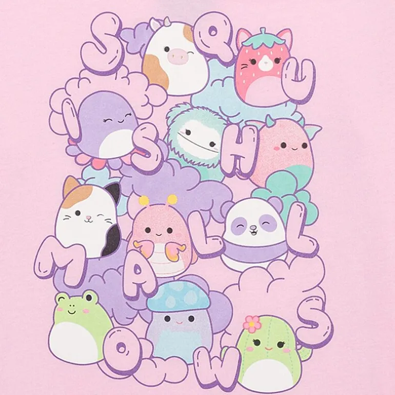 Little & Big Kid Girls Crew Neck Short Sleeve Regular Fit Squishmallows Graphic T-Shirt