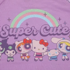 Little & Big Kid Girls Hello Kitty Powerpuff Girls Round Neck Short Sleeve 2-pc. Pajama Set