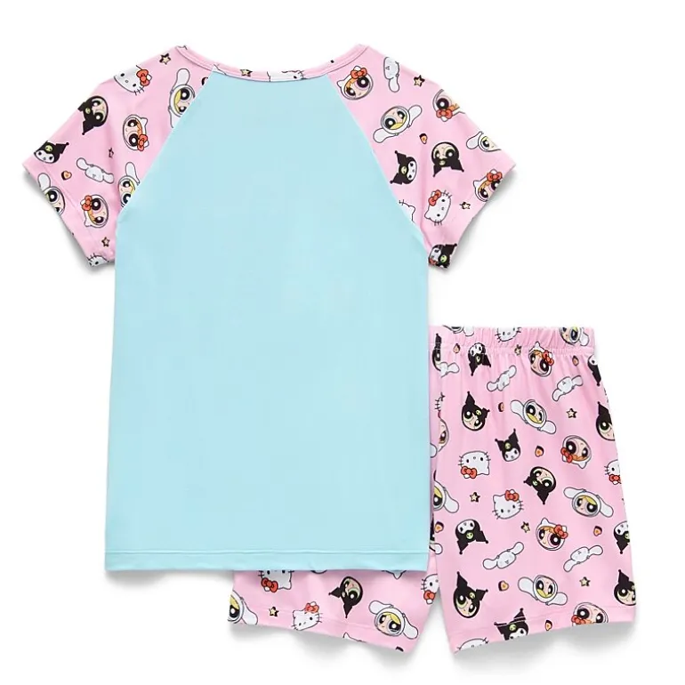 Little & Big Kid Girls Hello Kitty Crew Neck Short Sleeve 2-pc. Pajama Set