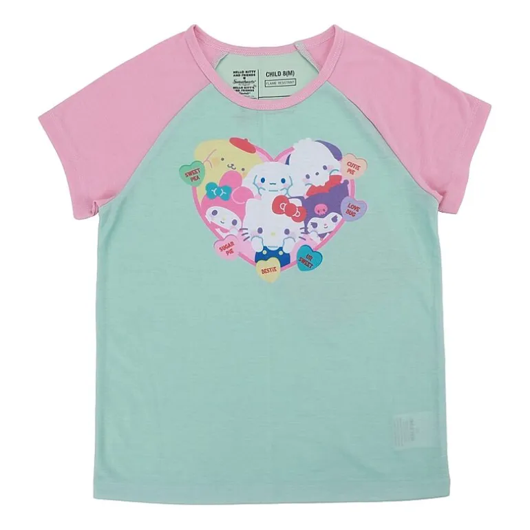 Little & Big Kid Girls Hello Kitty Crew Neck Short Sleeve 3-pc. Pajama Set
