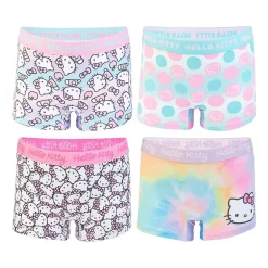 Little & Big Kid Girls Hello Kitty 4 Pack Multi-Pack Boyshort Panty Gabp4583