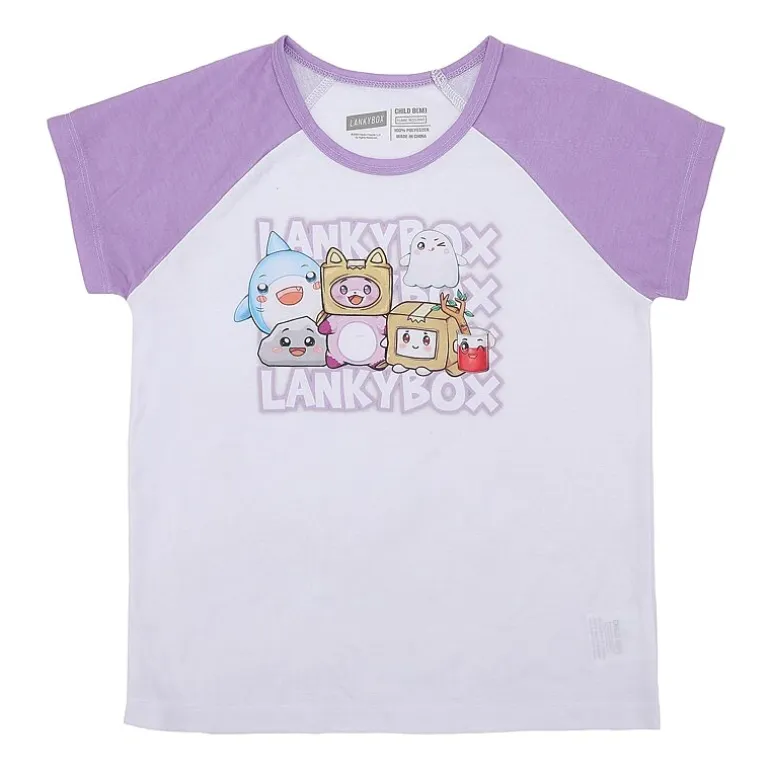 Little & Big Kid Girls Lankybox Crew Neck Short Sleeve 2-pc. Pajama Set
