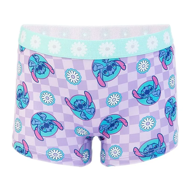 Little & Big Kid Girls Lilo & Stitch 4 Pack Multi-Pack Boyshort Panty Gabp61007