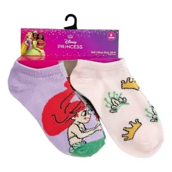 Little & Big Kid Girls 6 Pair Princess Peach No Show Socks