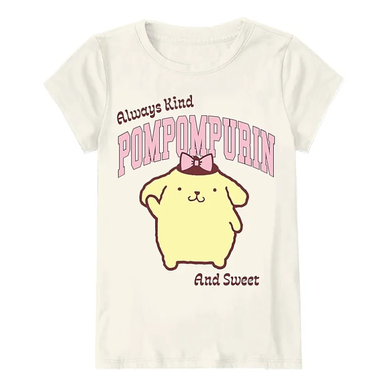 Little & Big Kid Girls Round Neck Short Sleeve Regular Fit Hello Kitty Graphic T-Shirt