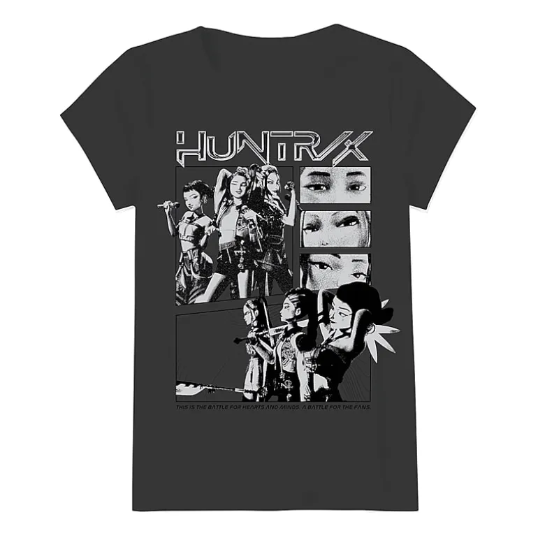 Little & Big Kid Girls Round Neck Short Sleeve Regular Fit KPOP Demon Hunters Graphic T-Shirt