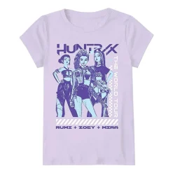Little & Big Kid Girls Round Neck Short Sleeve Regular Fit KPOP Demon Hunters. Graphic T-Shirt