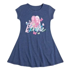 Little & Big Kid Girls Short Sleeve Barbie A-Line Dress