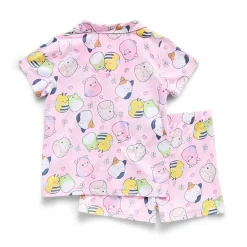 Little & Big Kid Girls Squishmallows Crew Neck Short Sleeve 2-pc. Pajama Set
