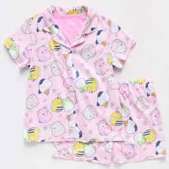 Little & Big Kid Girls Squishmallows Crew Neck Short Sleeve 2-pc. Pajama Set