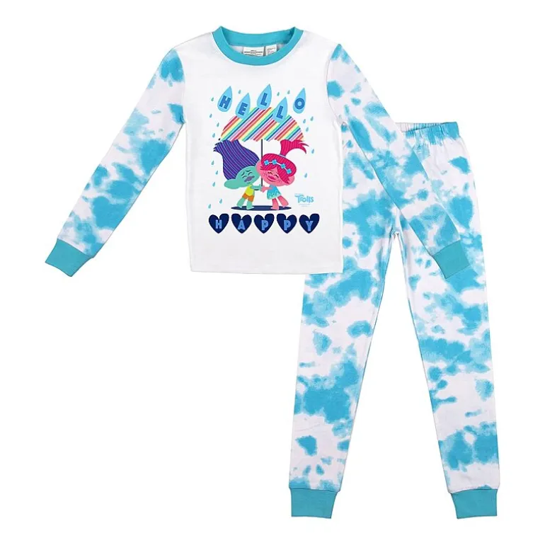 Little & Big Kid Girls Trolls Crew Neck Long Sleeve 2-pc. Pajama Set