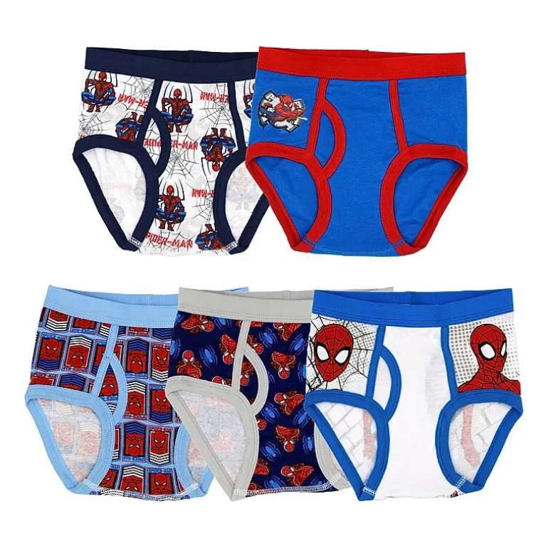 Little Boys Spiderman 5 Pack Briefs Bup5216