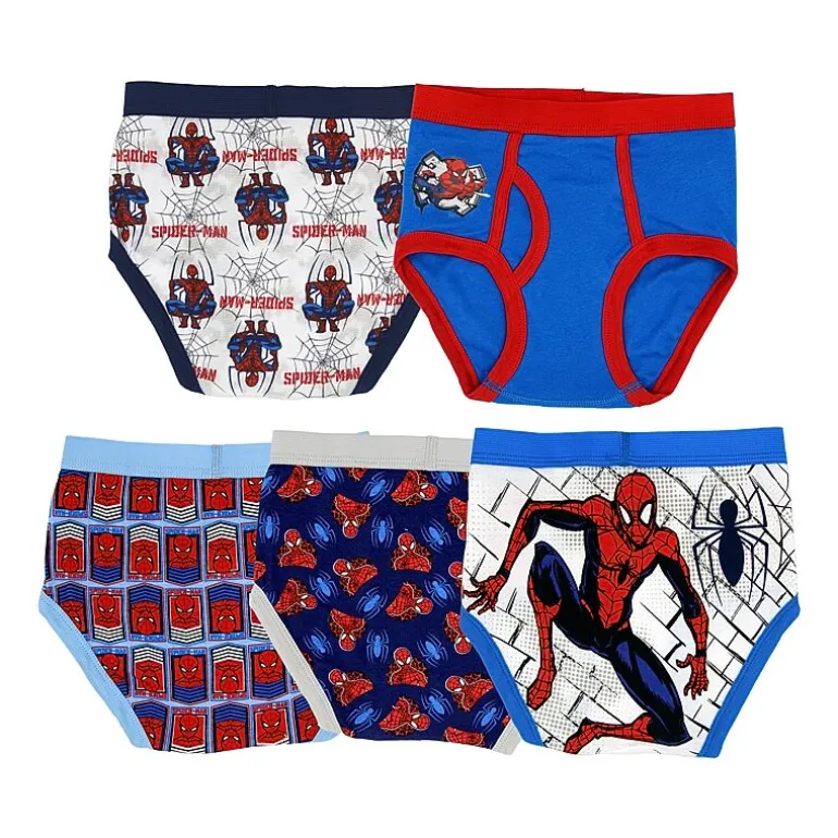 Little Boys Spiderman 5 Pack Briefs Bup5216