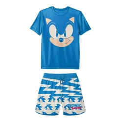 Little Boys UV Protection Sonic the Hedgehog 2-pc. Rash Guard Set