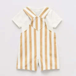 Little Lad Baby Boys 3-pc. Shortall Set