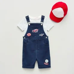 Little Lad Toddler Boys 3-pc. Shortall Set