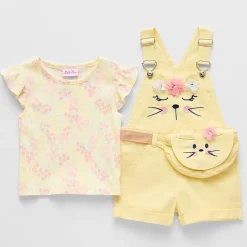 Little Lass Toddler Girls 2-pc. Shortall Set