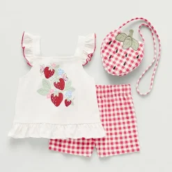 Little Lass Toddler Girls 3-pc. Short Set