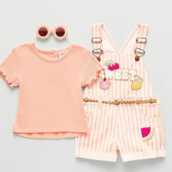 Little Lass Toddler Girls 2-pc. Shortall Set