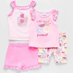 Little Lass Toddler Girls 4-pc. Short Set