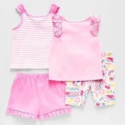 Little Lass Toddler Girls 4-pc. Short Set