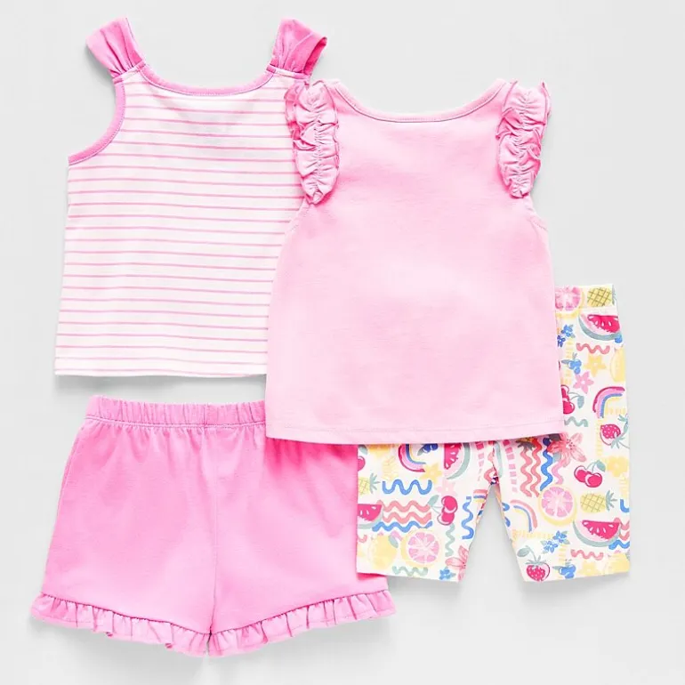 Little Lass Toddler Girls 4-pc. Short Set