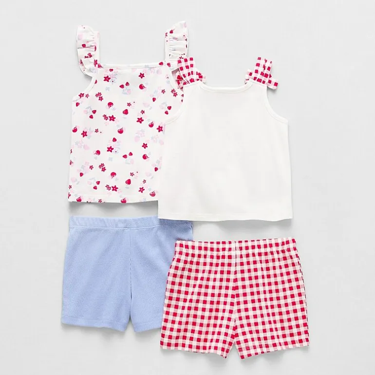 Little Lass Toddler Girls 4-pc. Short Set