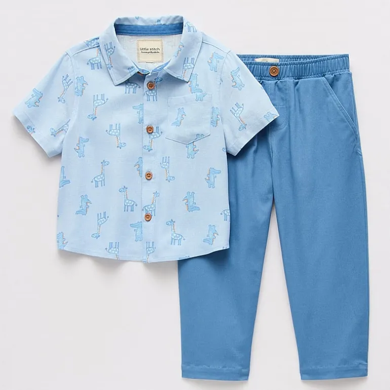 Little Stitch Toddler Boys 2-pc. Short Set