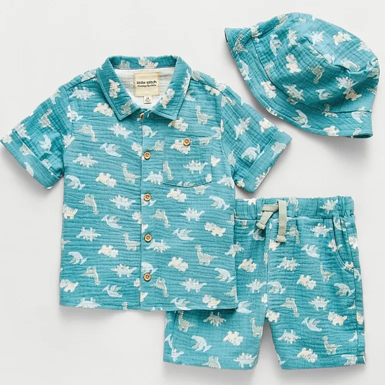 Little Stitch Toddler Boys 3-pc. Short Set