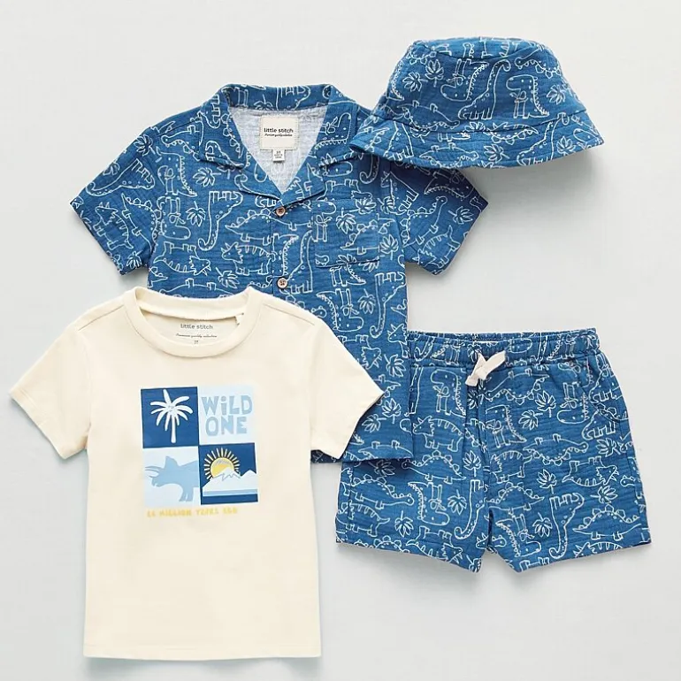 Little Stitch Toddler Boys 3-pc. Short Set