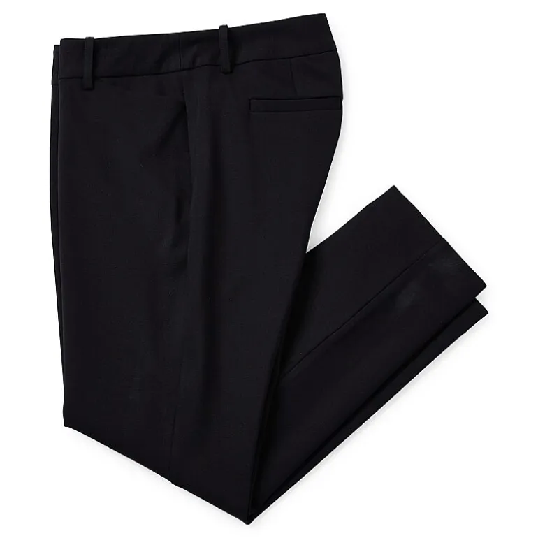 Liz Claiborne Adaptive Emma Ponte Womens Easy-on + Easy-off Seated Wear Straight Mid Rise Ankle Pant