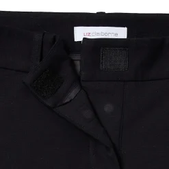 Liz Claiborne Adaptive Emma Ponte Womens Easy-on + Easy-off Seated Wear Straight Mid Rise Ankle Pant