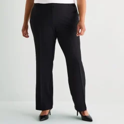 Liz Claiborne Audra Curvy Womens Straight Mid Rise Trouser
