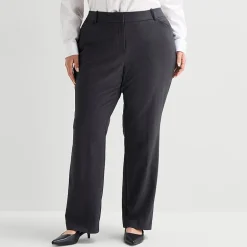 Liz Claiborne Audra Curvy Womens Straight Mid Rise Trouser