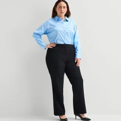 Liz Claiborne Audra Curvy Womens Straight Mid Rise Trouser
