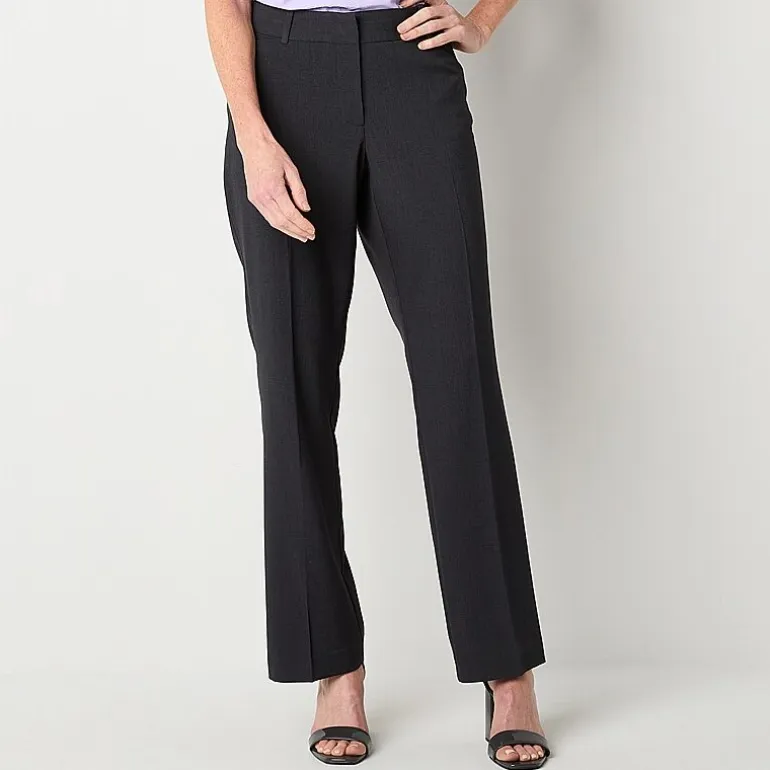 Liz Claiborne Audra Womens Adaptive Easy-on + Easy-off Straight Mid Rise Trouser