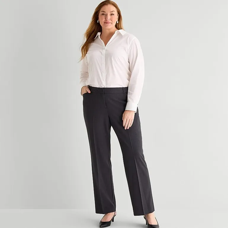 Liz Claiborne Audra Womens Straight Mid Rise Trouser