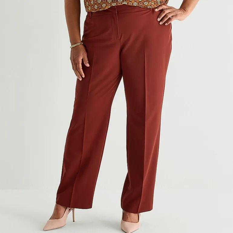 Liz Claiborne Audra Womens Straight Mid Rise Trouser