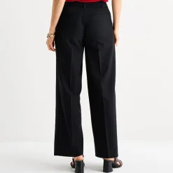 Liz Claiborne Audra Womens Tall Wide Leg Mid Rise Trouser