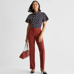 Liz Claiborne Audra Womens Tall Straight Mid Rise Trouser