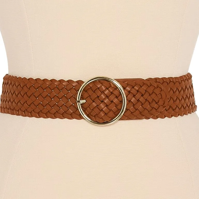 Liz Claiborne Braided O Ring Womens Belt